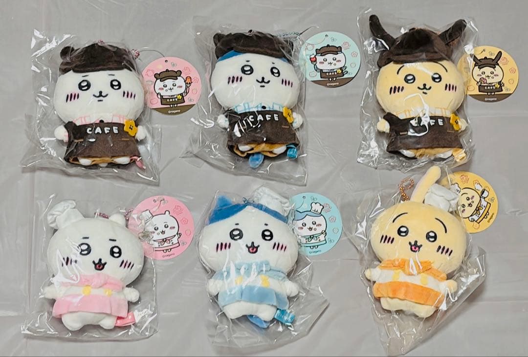 正規品 ちいかわカフェ カフェ店員さん コックさんマスコット 6体セット