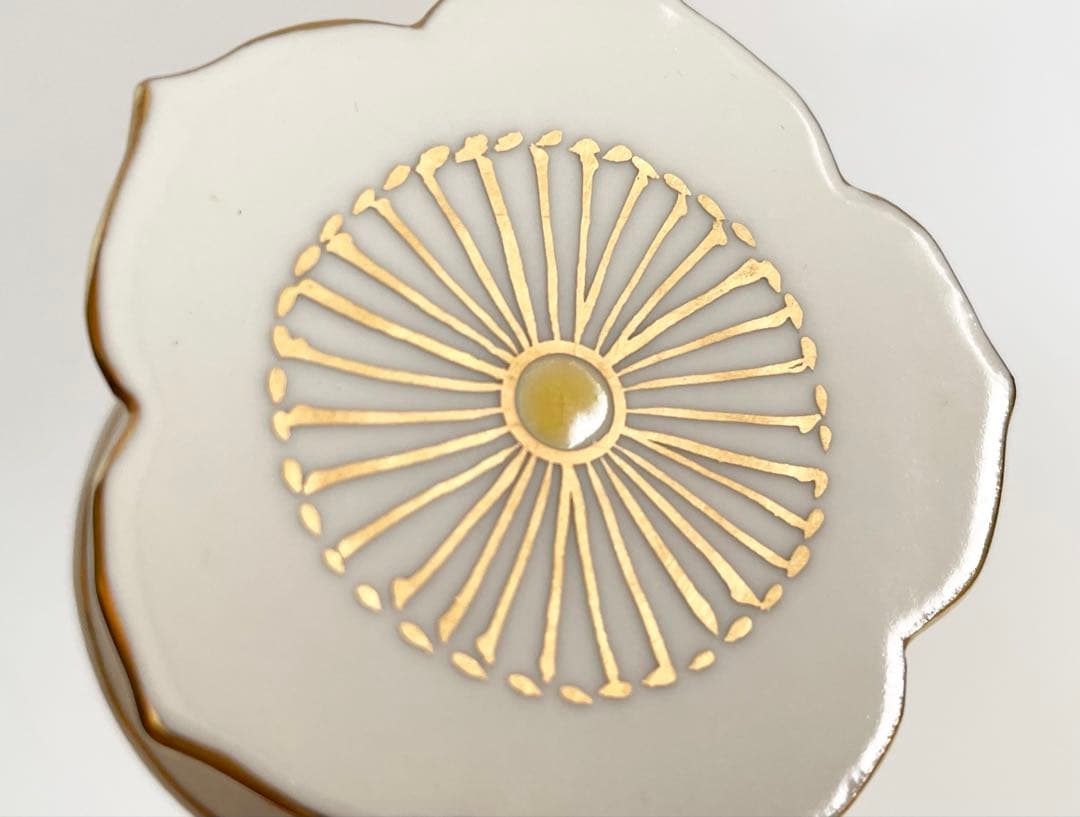 陶芸家　高野昭阿弥　色絵　立雛之図　蓋置　桃の節句　ひな祭り　共箱