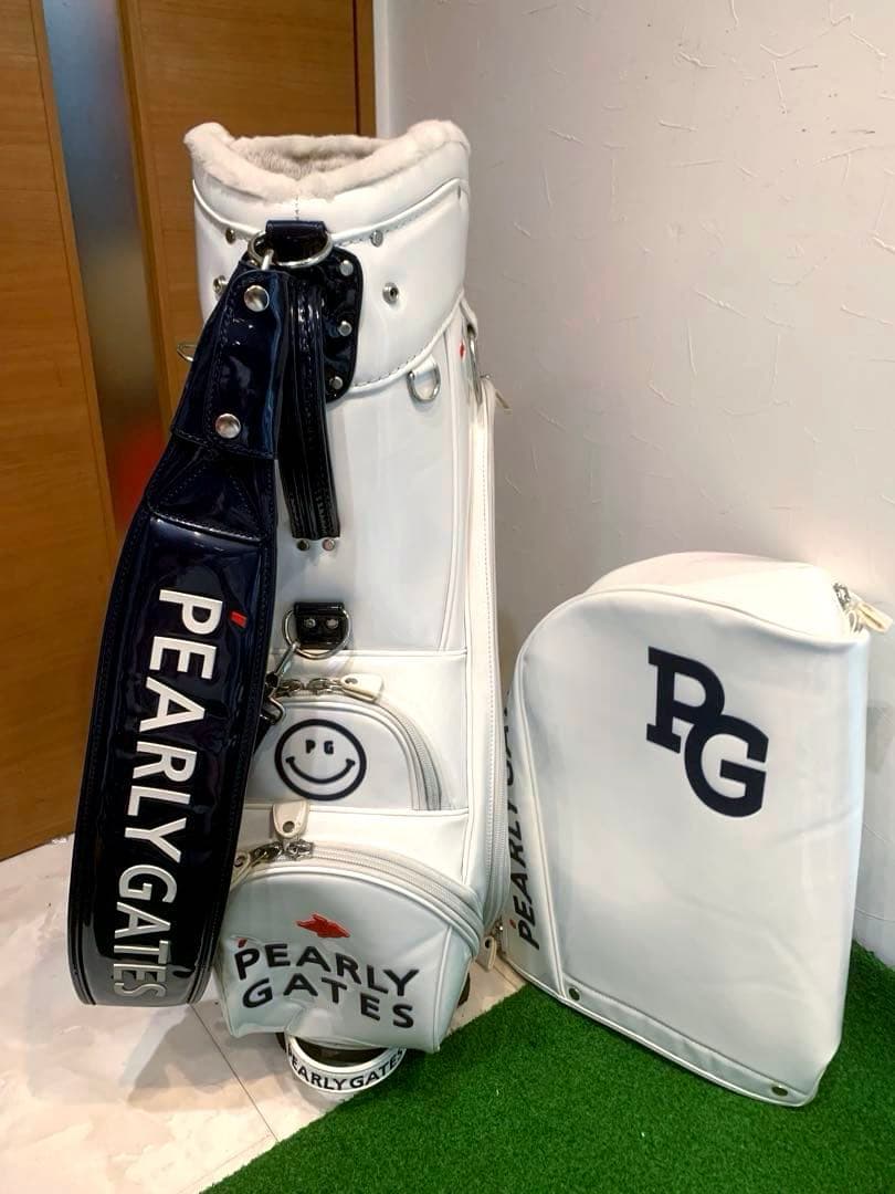 正規品　良品　パーリーゲイツ　エナメル　キャディバッグ　メンズ　レディース