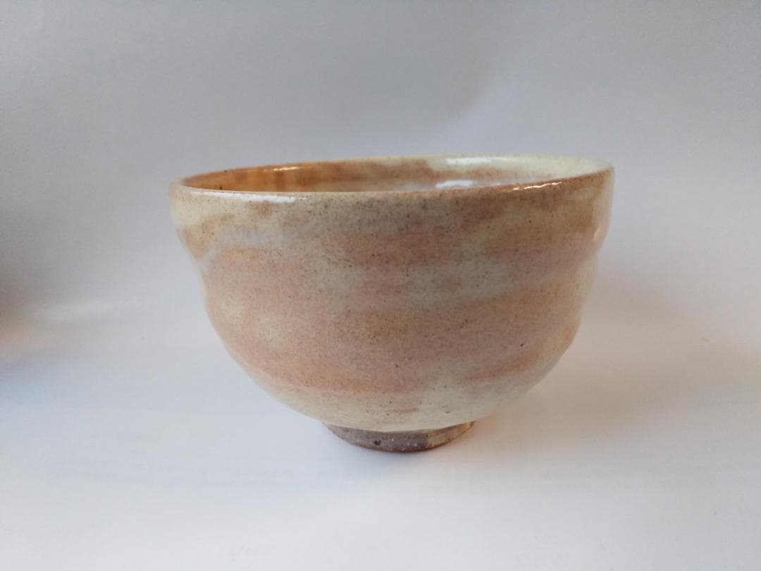 美濃焼 いちい窯 横井清秀 作 粉引 寿老人 茶碗 共箱 共布 栞 抹茶碗 新品