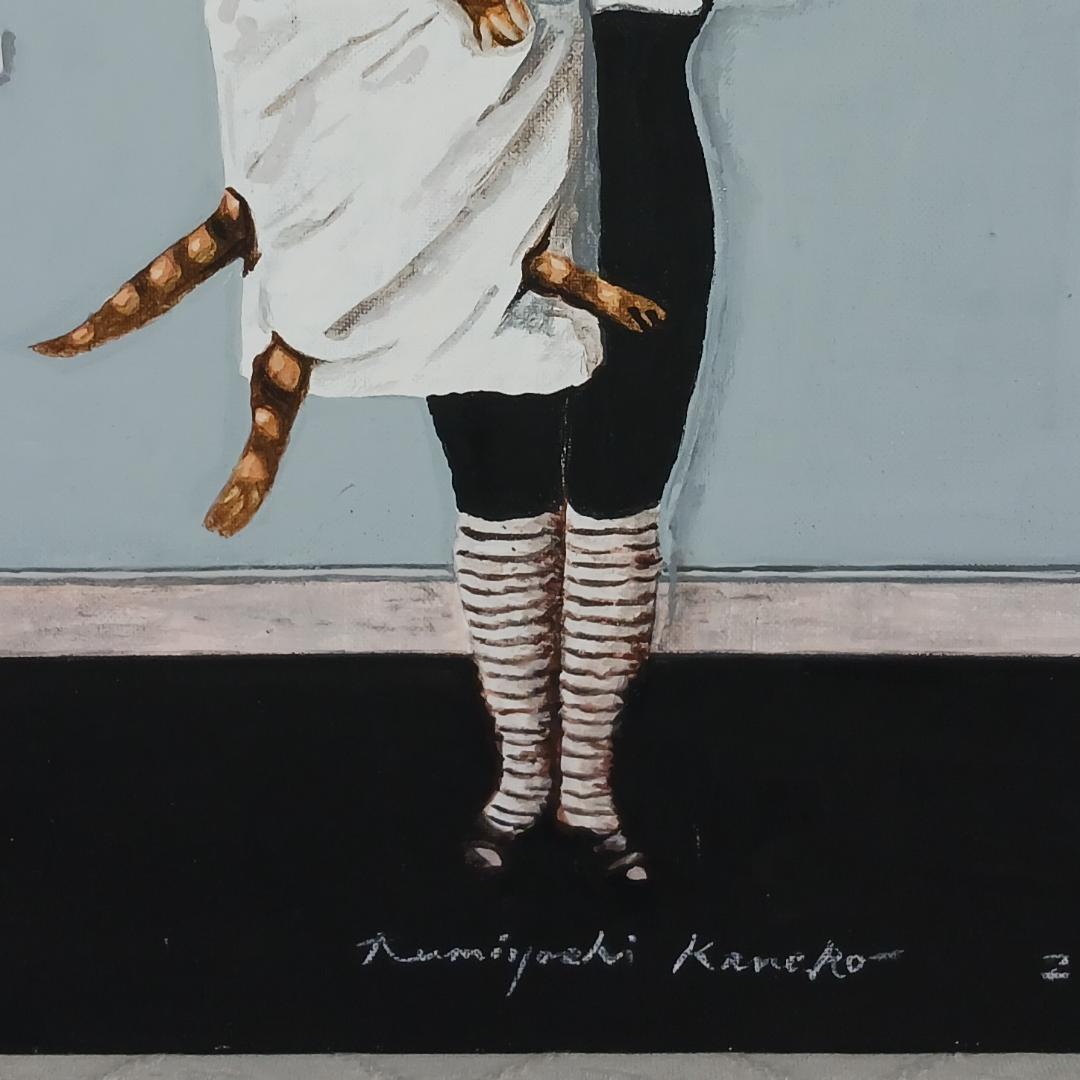 【シンベエ】『猫を抱く少年 Version3』F8 模写◆検） 金子国義