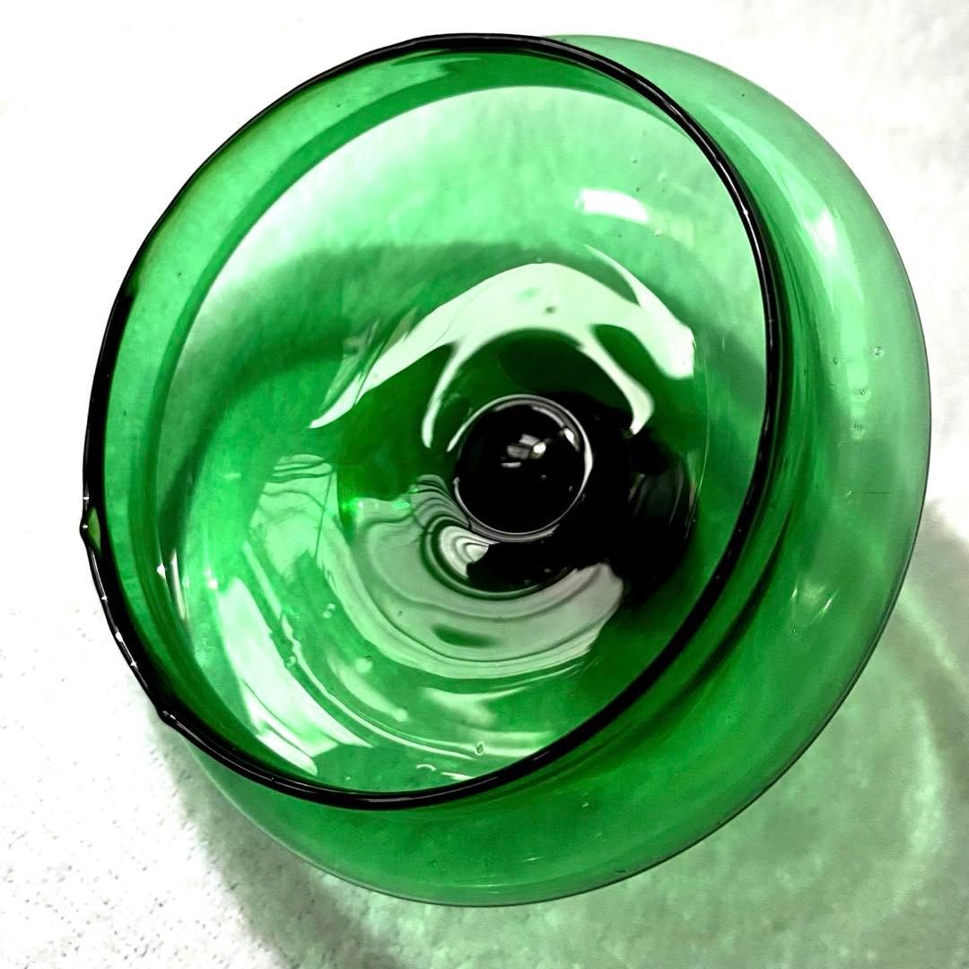 魔女の薬瓶　ヴィンテージ・エンポリベルデガラス　ボンボニエール・キャンディポット