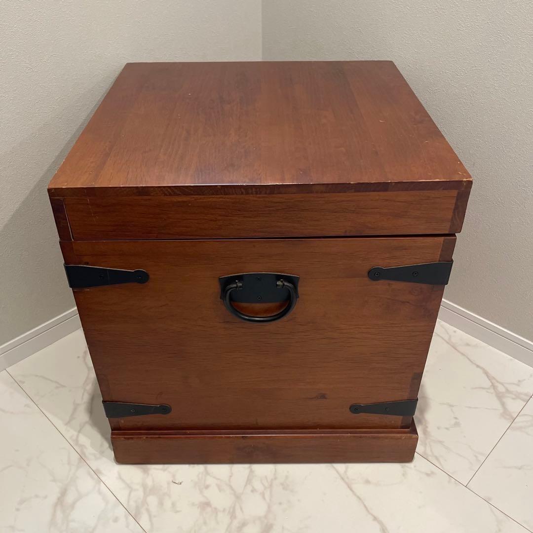 中国家具　トレジャーボックス　収納箱　木製　アンティーク　昭和レトロ