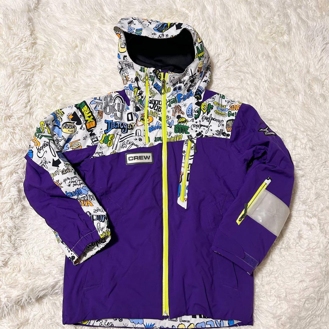 【美品】ミズノCREW 高機能ウェア スキーウェア上 XS 下 S