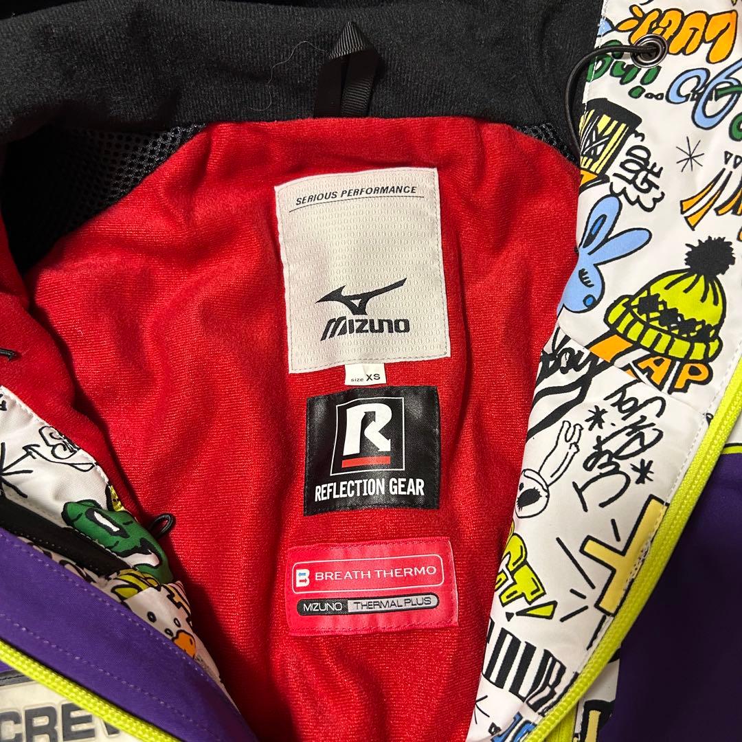 【美品】ミズノCREW 高機能ウェア スキーウェア上 XS 下 S