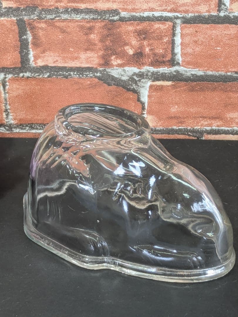 イギリス アンティーク ガラス製 ウサギゼリーモールド ３点セット