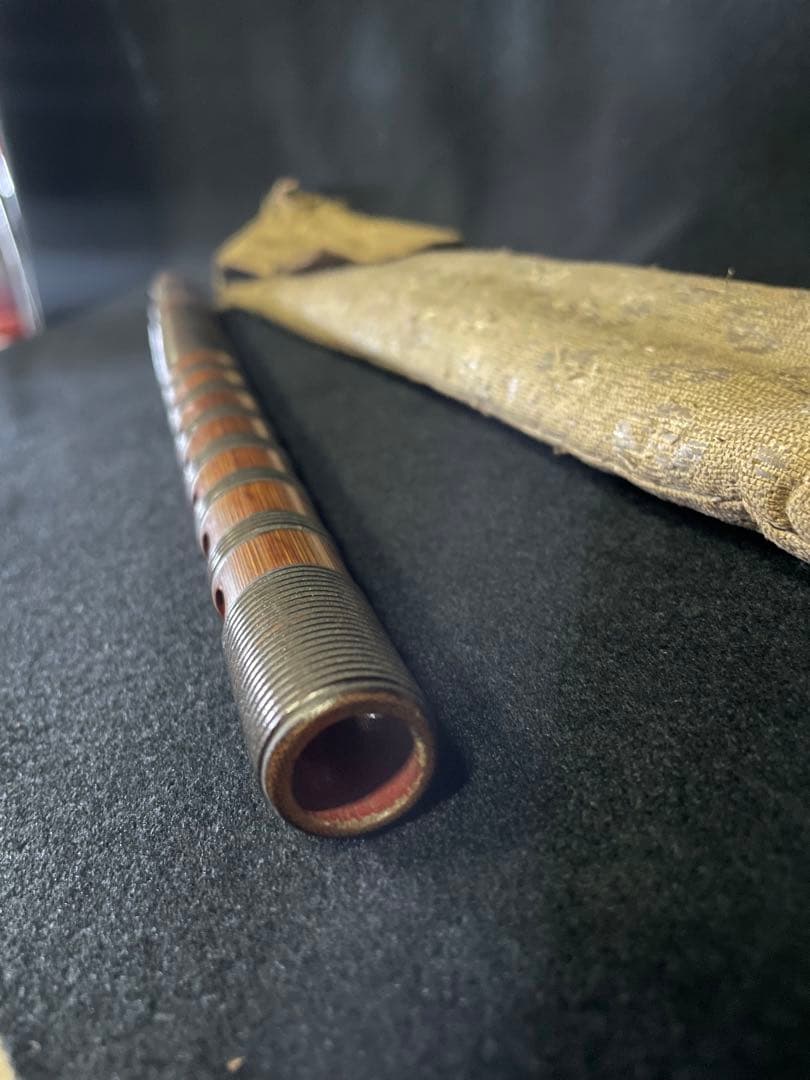 龍笛　本管　雅楽　藤巻　長さ39cm 江戸期時代物