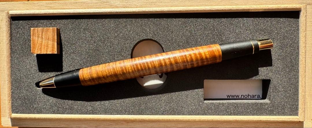 野原工芸ハワイアンコアカーリー極上杢　ボールペンスリム