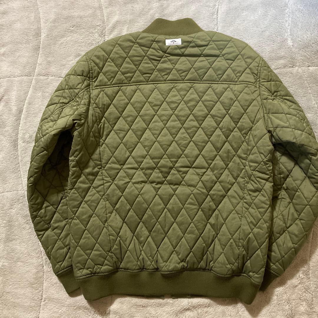 美品　Callaway ダイヤキルティングジャケット カーキ　サイズLL