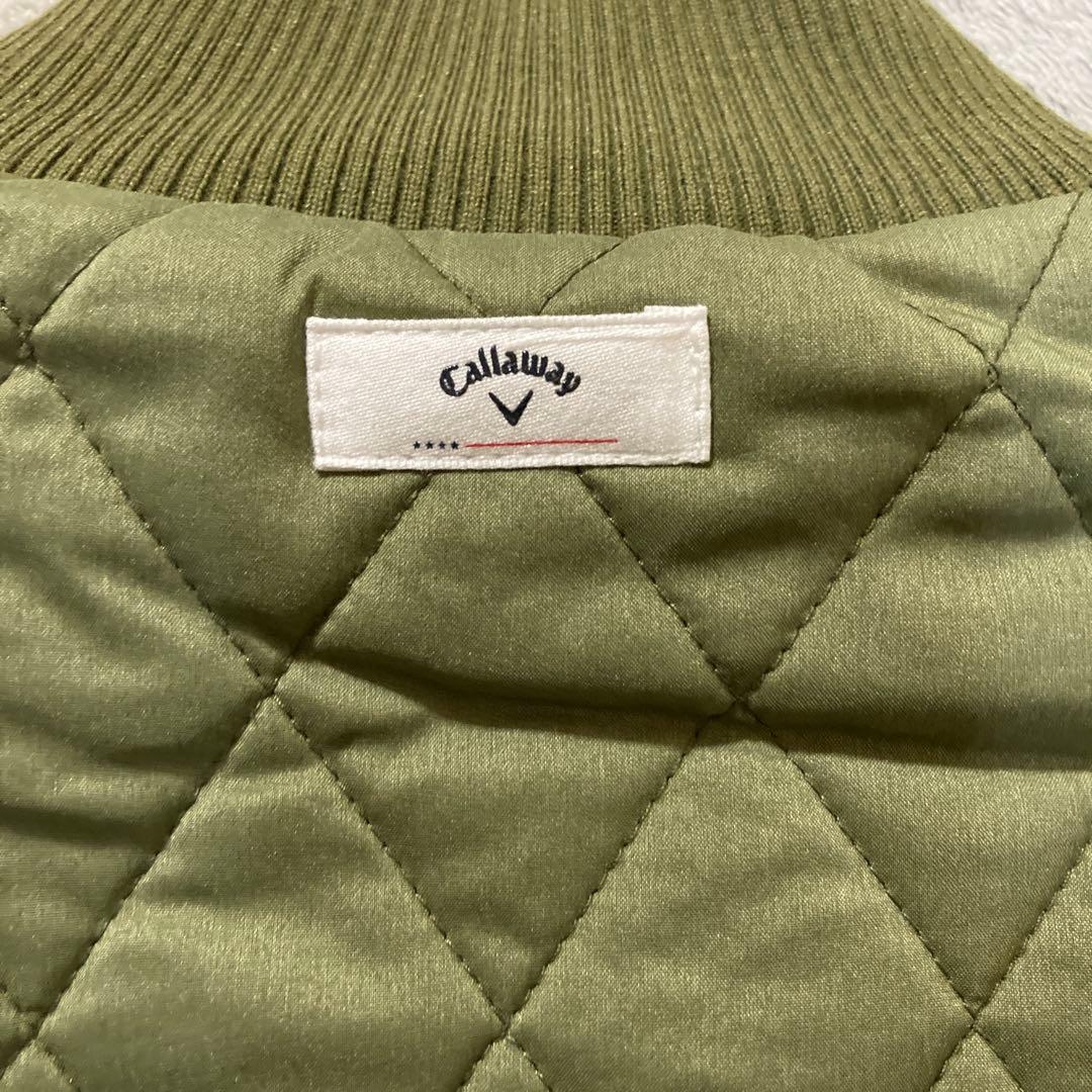 美品　Callaway ダイヤキルティングジャケット カーキ　サイズLL