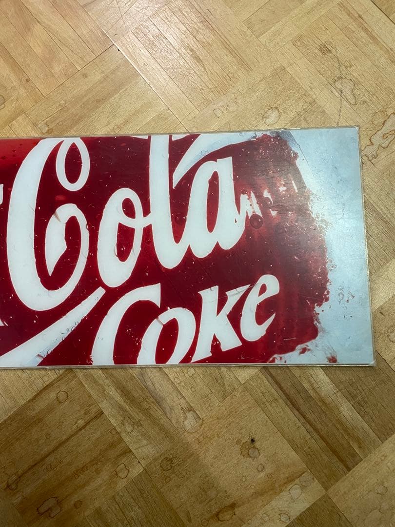 コカコーラ アクリルパネル 自販機？ サインパネル 当時物 Coca-Cola