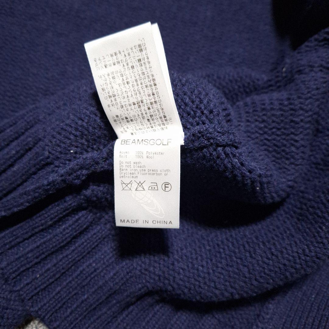 BEAMSGOLF ビームスゴルフ　ブルゾン　カーディガン　ネイビー　紺色　S