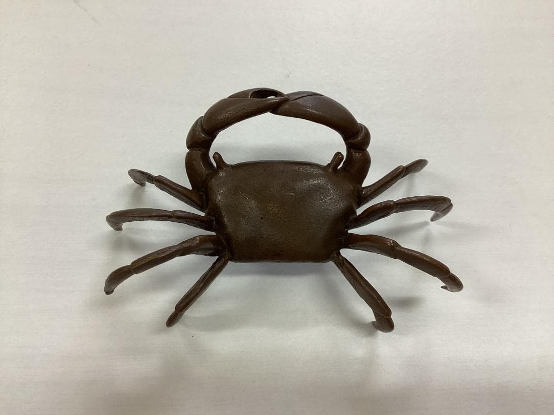 蟹　銅製　置き物　インテリア　オブジェ　N562
