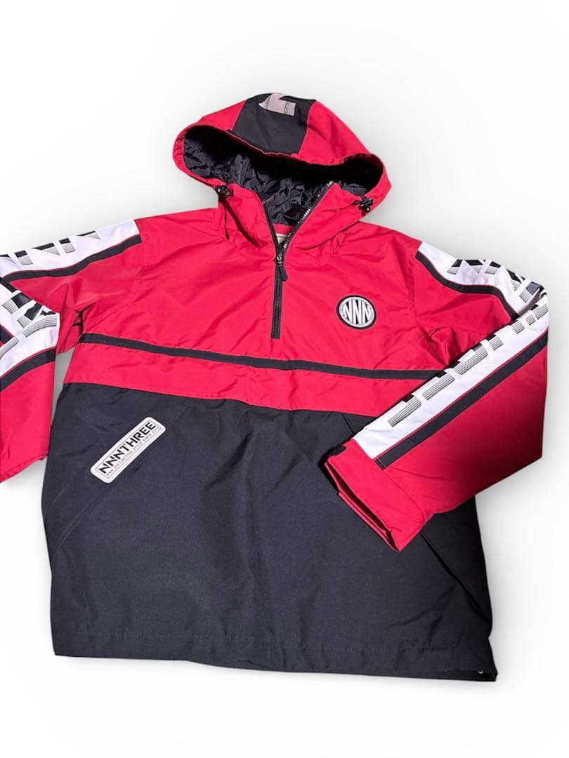 【美品】NNN エヌスリー スノーボード ウェア フード付ジャケットS実寸参考