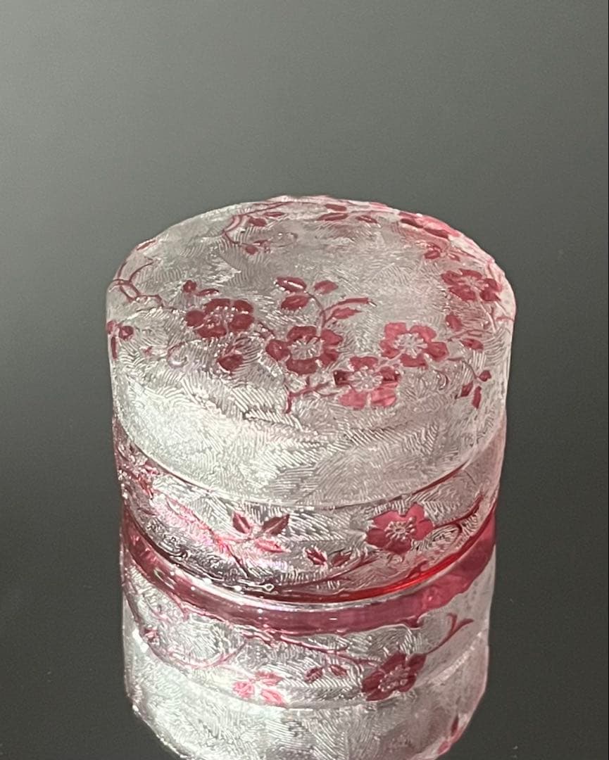 Baccarat オールドバカラ/※美品 エグランチエ　野薔薇　　蓋物