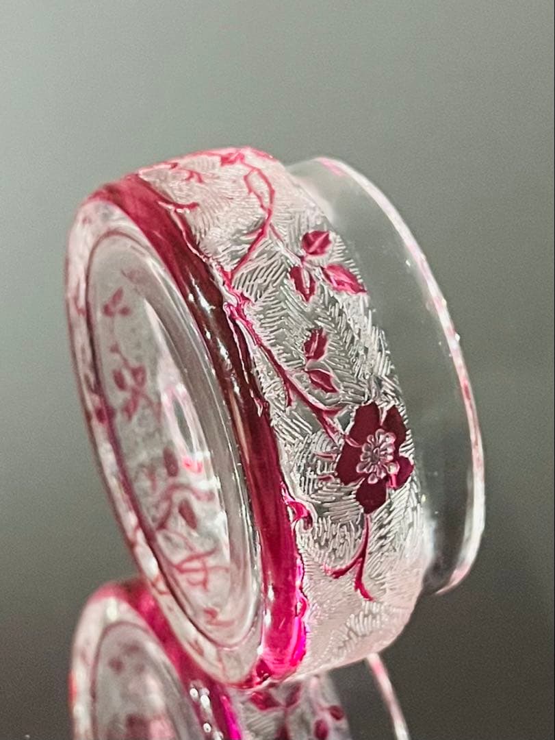 Baccarat オールドバカラ/※美品 エグランチエ　野薔薇　　蓋物