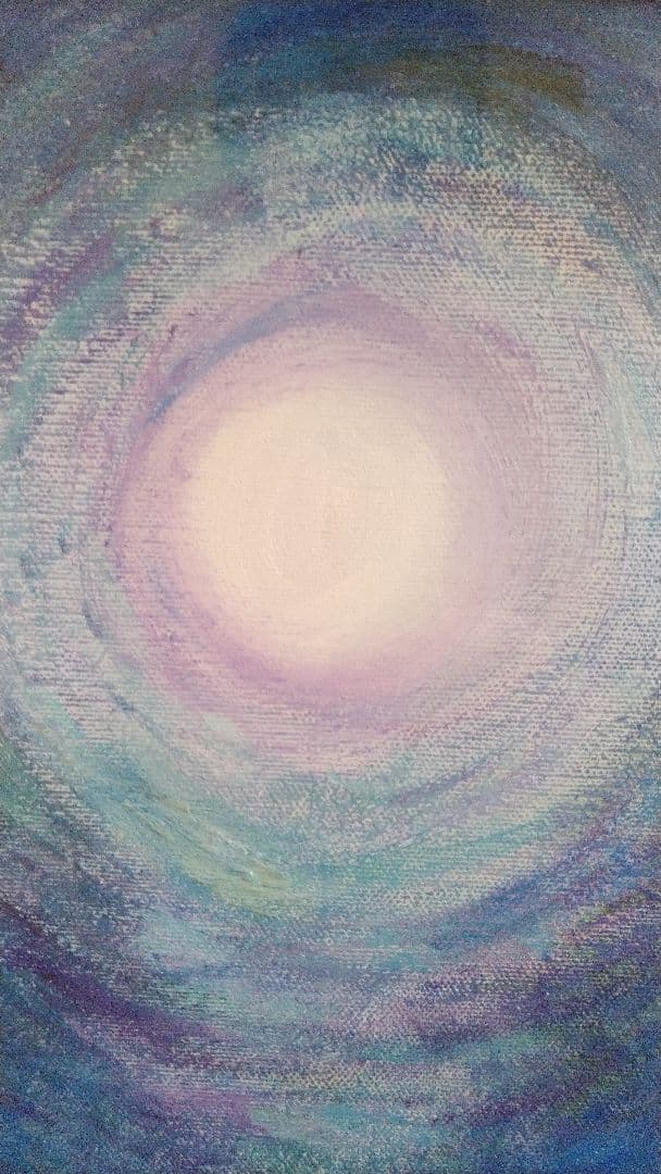 油絵(自作)　幻想的な、世界で１枚しかない油絵です。粗い筆遣いで描いてみました。