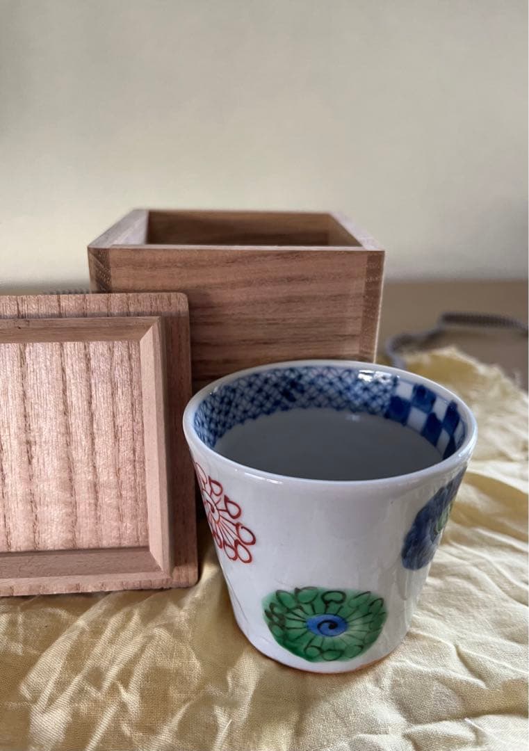 値下げ★正木春蔵 作 色絵蕎麦猪口