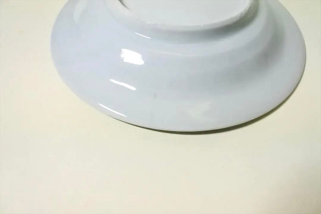 中国明末清初　古染付　舟　人物　風景図　皿　骨董品　アンティーク