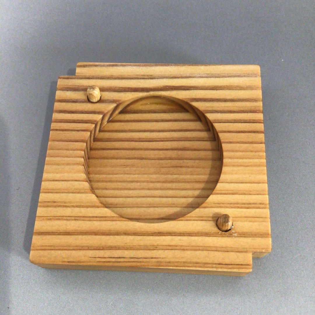 Ｓ１６０　香合　『義的作』『建仁寺　竹田益州　書付』『禅堂古材』　共箱　茶道具