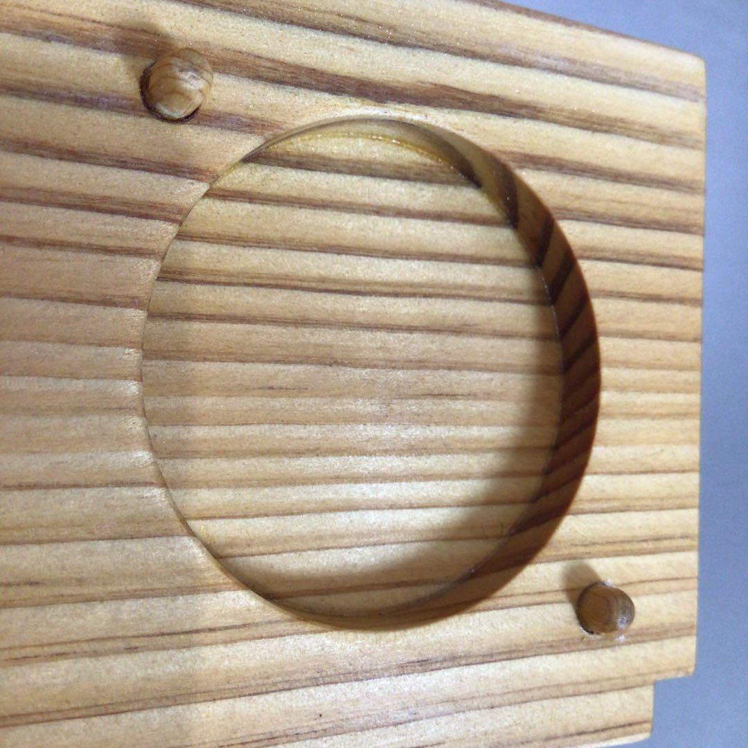 Ｓ１６０　香合　『義的作』『建仁寺　竹田益州　書付』『禅堂古材』　共箱　茶道具