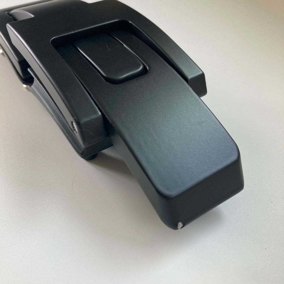 訳有 パワーベルト レバーアクション 本革 ALL BLACK ワンタッチ可変式