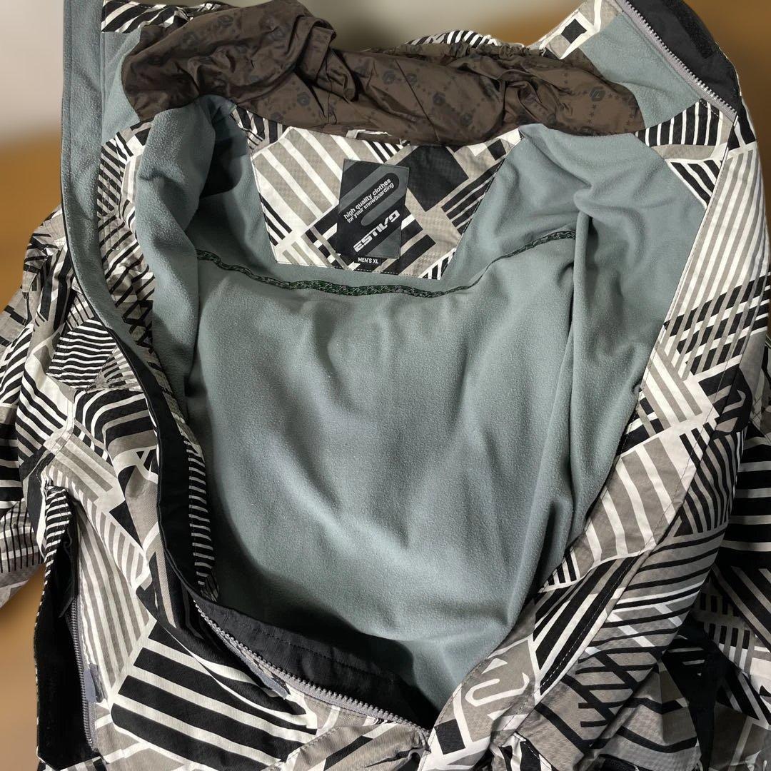 【mh/1.20/11】ESTIVO 総柄スノーボードウェアつなぎ XLサイズ