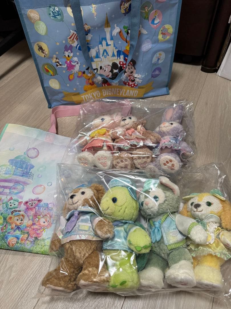 【未開封】ダッフィー&フレンズ　20周年　バケパ　ポージープラッシー　7人セット