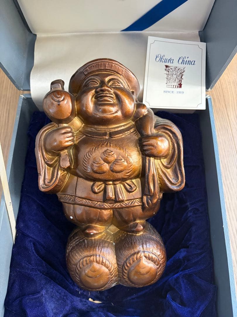 大倉陶園 大黒天 七福神 置物 Okura China 箱付