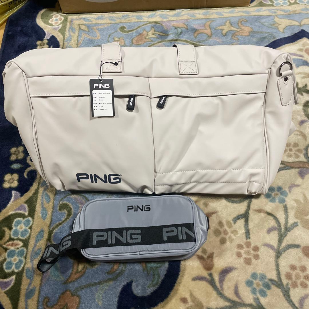 PING ボストンバックとラウンドポーチ