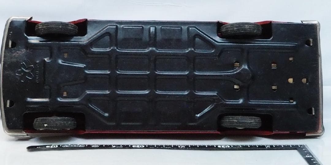 米澤【2代目トヨペット クラウン 赤 特大サイズ】tinブリキtoy car箱無