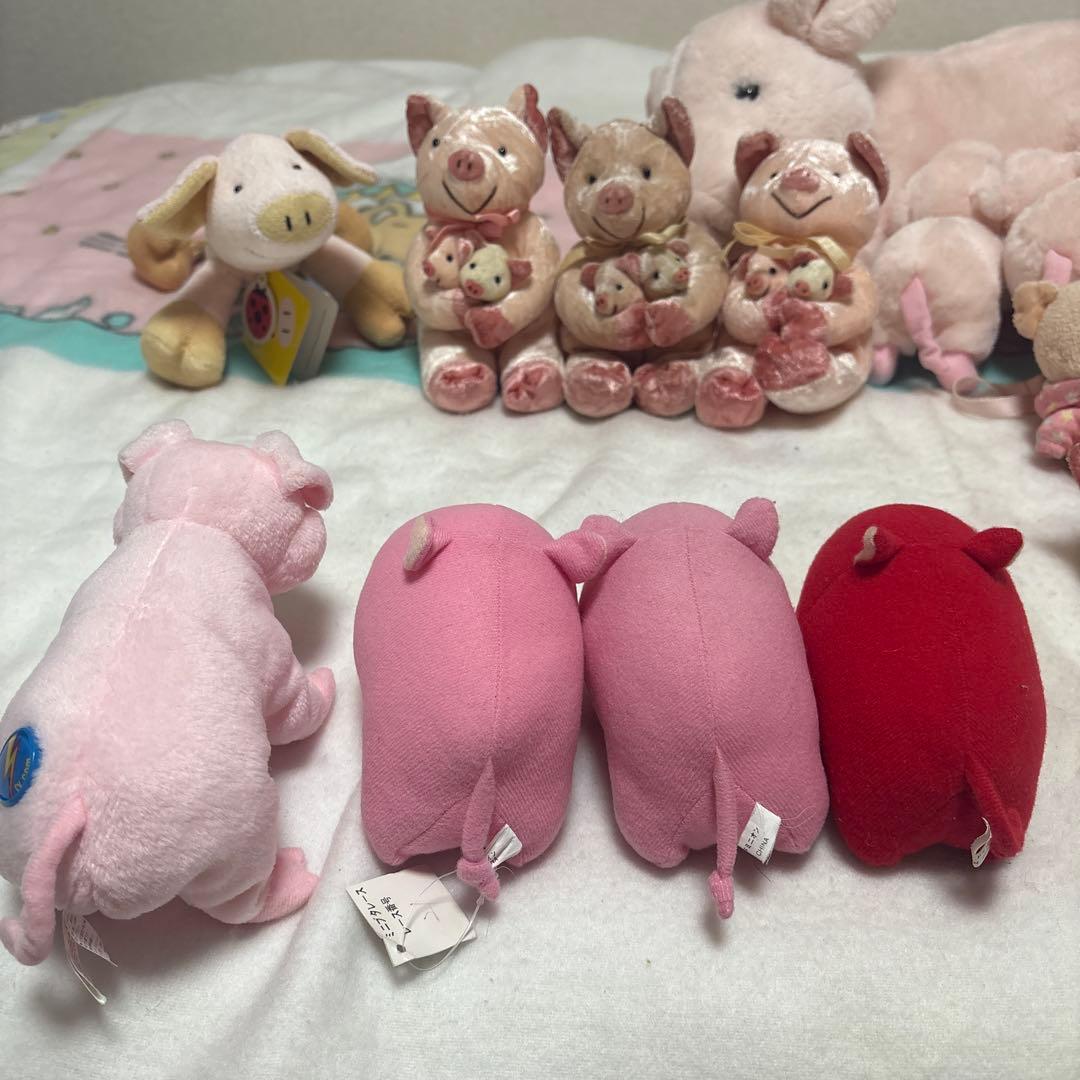 ブタ ぬいぐるみ＆マスコット 20こ まとめ売り バラ売り不可 中古品 ①