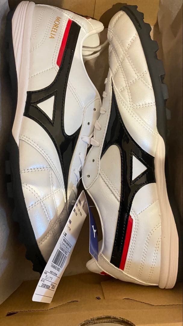 新品Mizuno Morelia ホワイト ブラック 27cmクロススティッチ