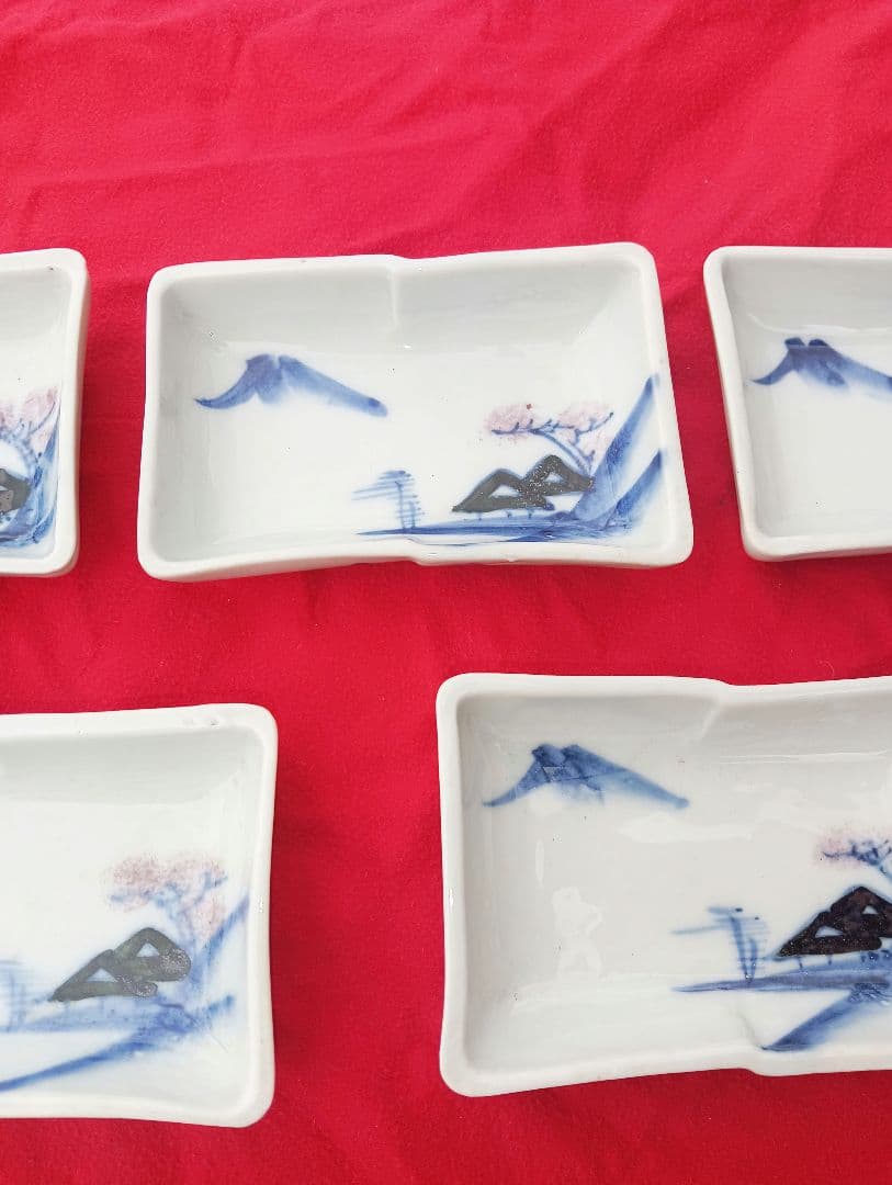 古伊万里　小皿　角皿　５枚