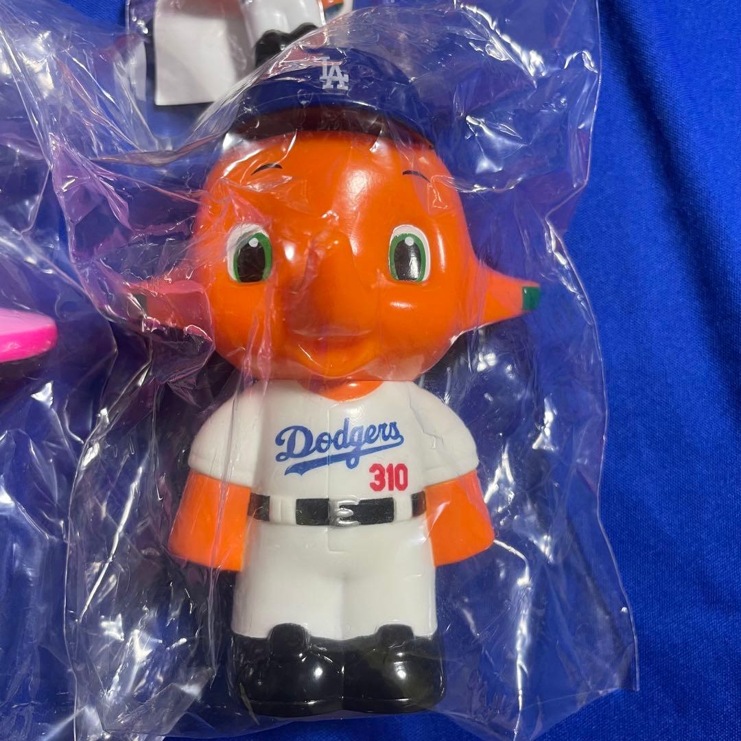 サトちゃん サトコちゃん 貯金箱と指人形フィギュア ソフビ LAドジャースセット