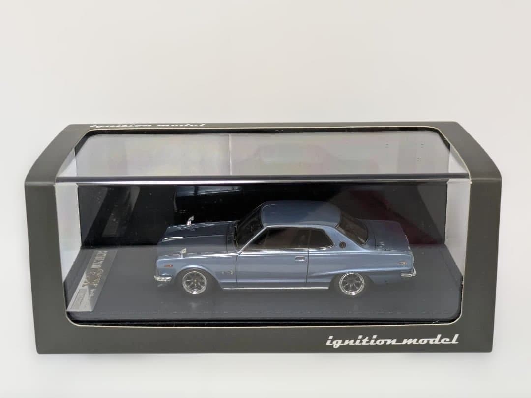 イグニッション モデル 1/43 スカイライン 2000GT-X KGC10 青