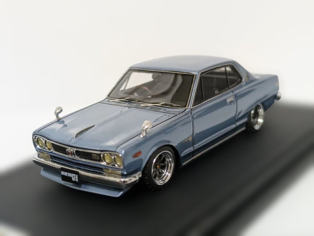 イグニッション モデル 1/43 スカイライン 2000GT-X KGC10 青