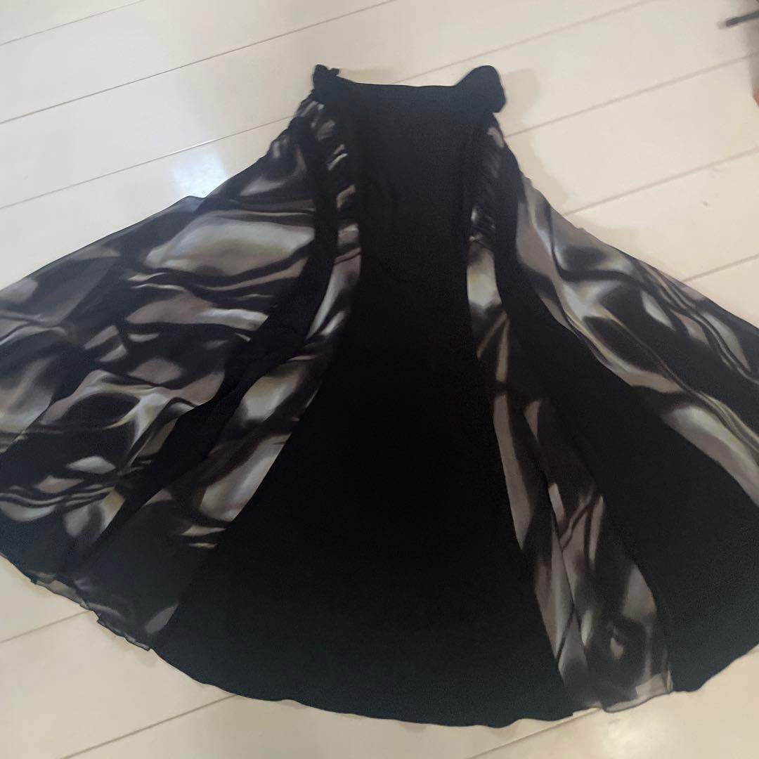 チャコット　フレアロングスカート ブラック　M 最終お値下げ