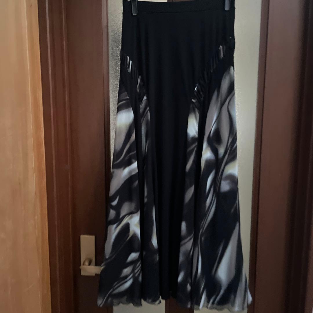 チャコット　フレアロングスカート ブラック　M 最終お値下げ