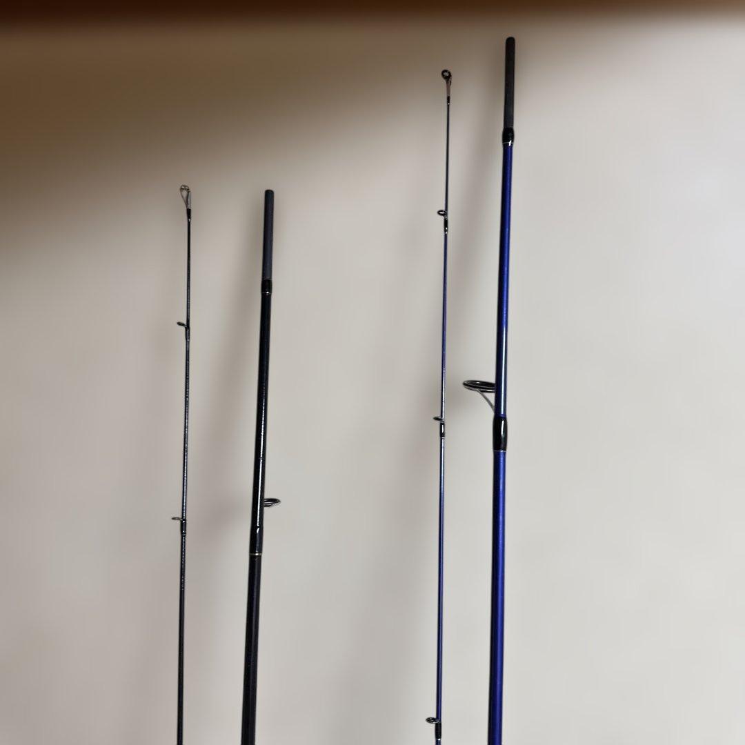 船竿 2本セット ケース付きリール付属可能