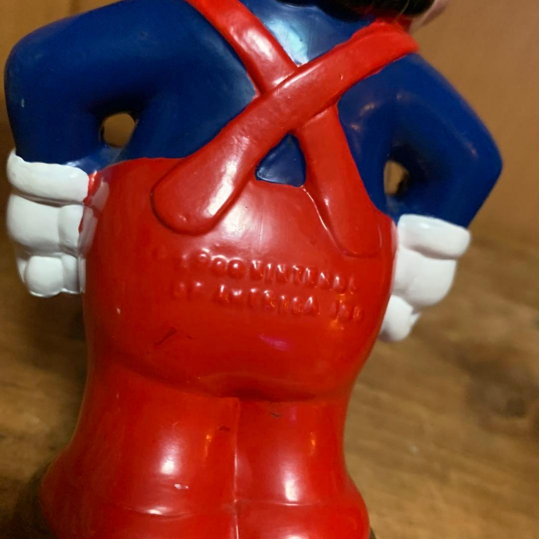 レア80s マリオブラザーズ　マリオ　ソフビ貯金箱　任天堂アメリカ
