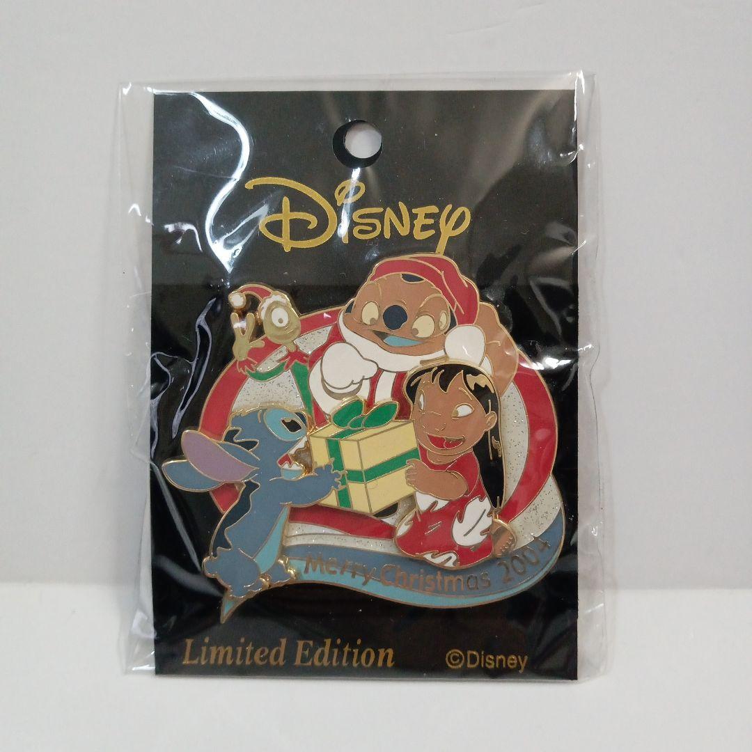 ディズニー　スティッチ　リロ　クリスマス限定　2004　ピンバッジ