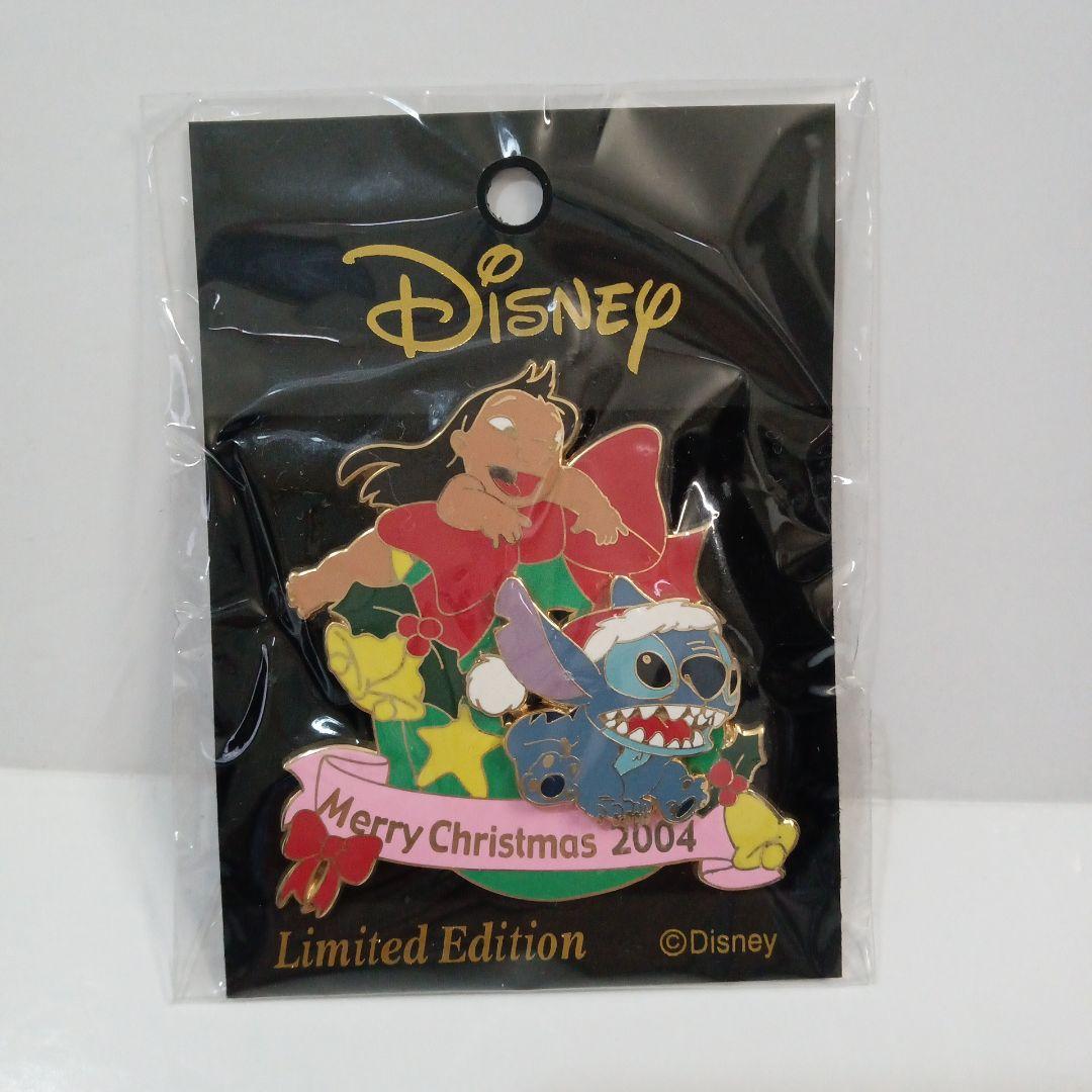 ディズニー　スティッチ　リロ　クリスマス限定　2004　ピンバッジ