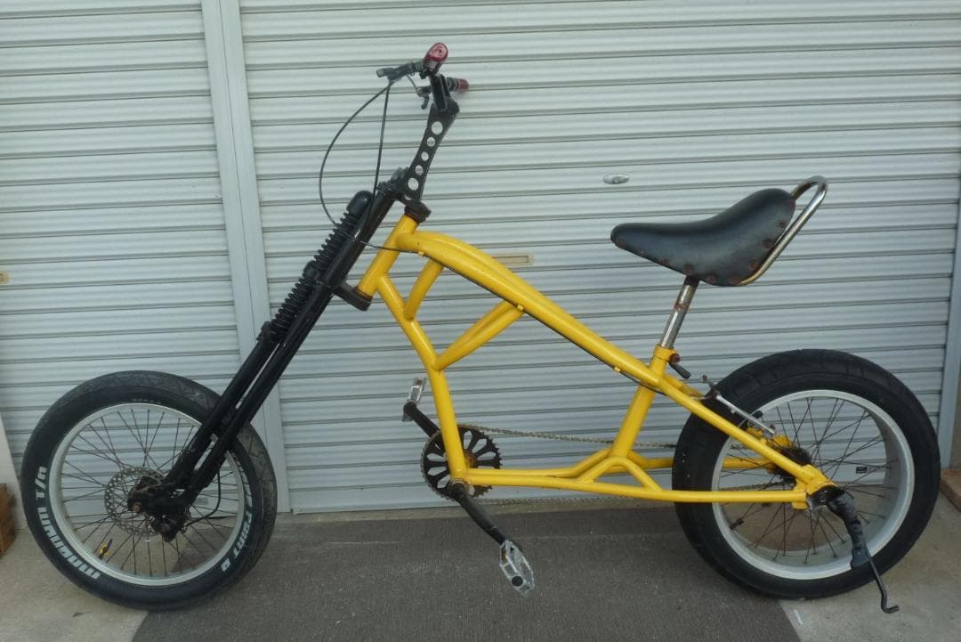 チョッパー自転車 スプリンガーフォーク　フロントディスクブレーキ　ジャンク扱い