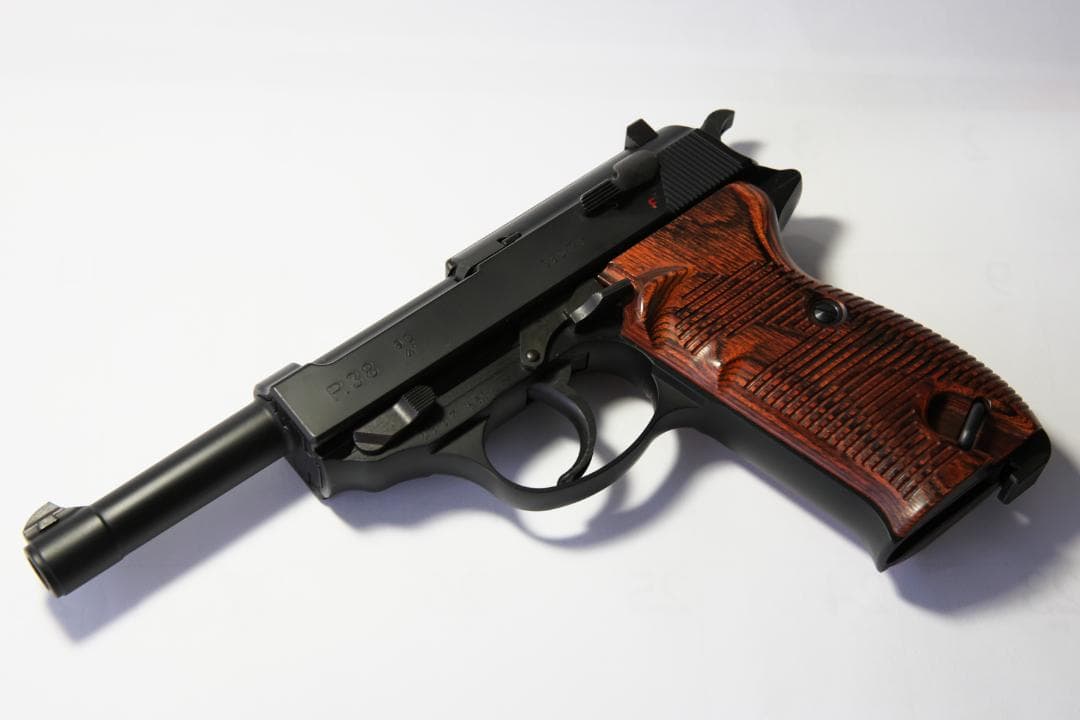 マルゼン ワルサーP38 (パンドラアームズ木製グリップ交換済・アルミケース付)