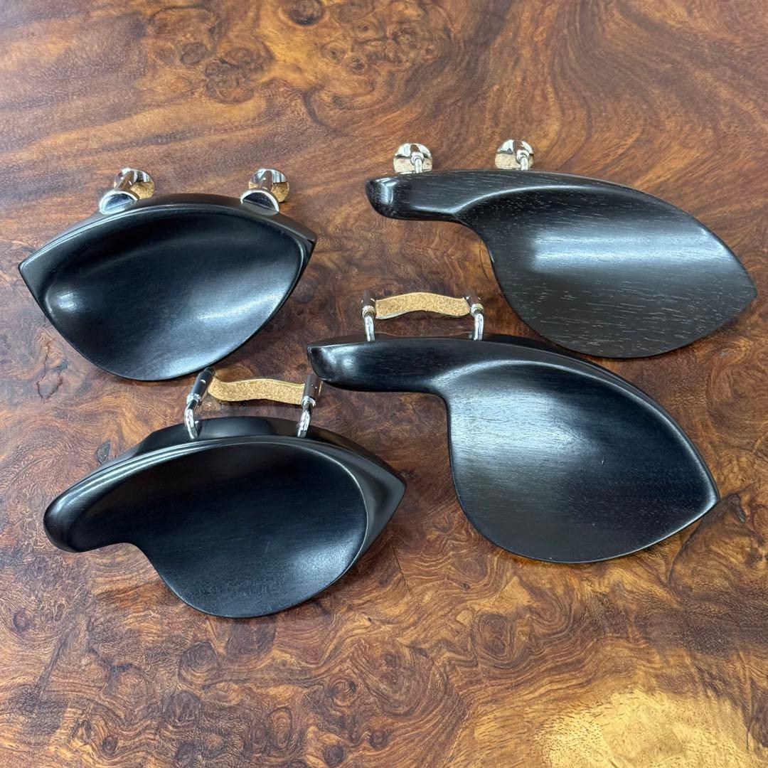 【新品】ビオラ用あご当て（エボニー／クローム金具）4種類セット！