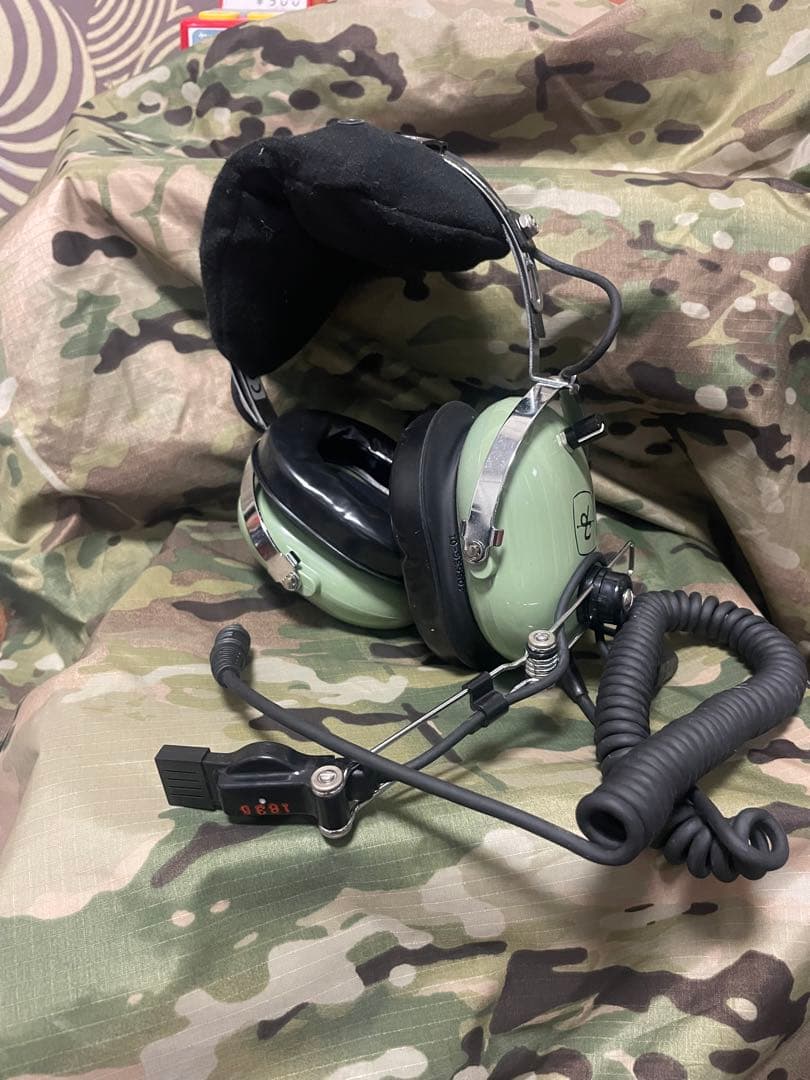 実物 David Clark 航空用ヘッドセット U-174/Uプラグ M138
