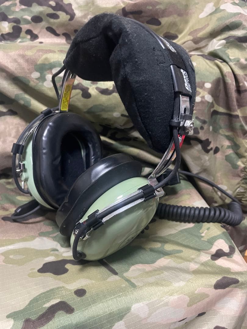 実物 David Clark 航空用ヘッドセット U-174/Uプラグ M138