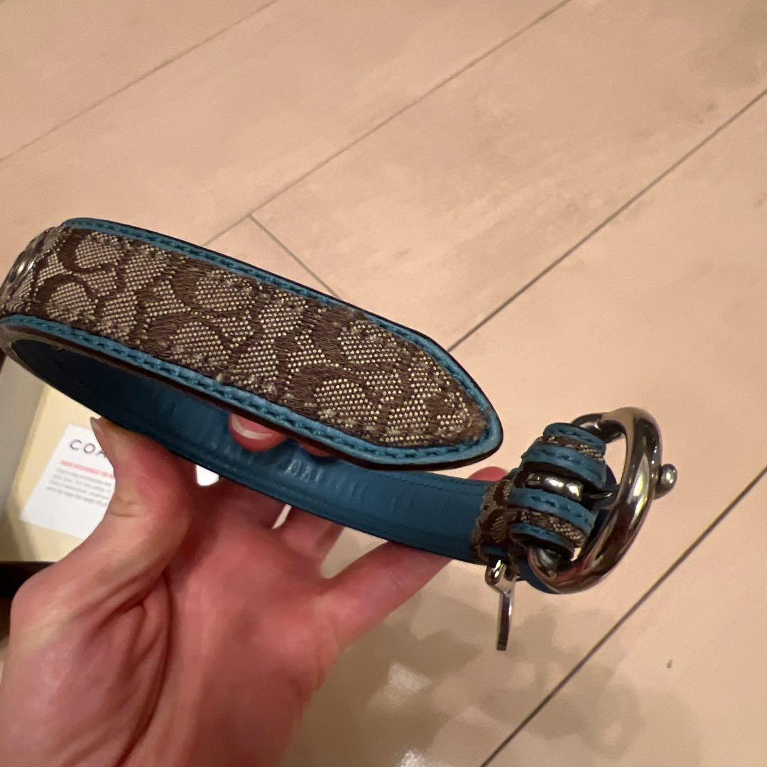 COACH 犬用首輪 ブラウン・ブルー