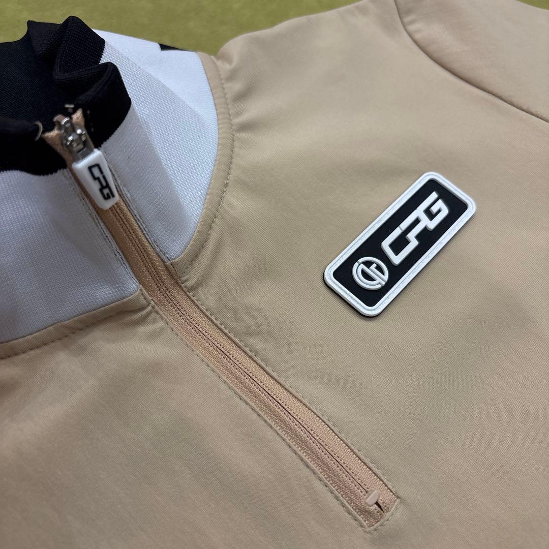 CPG GOLF ベージュ ハーフジップシャツ 2